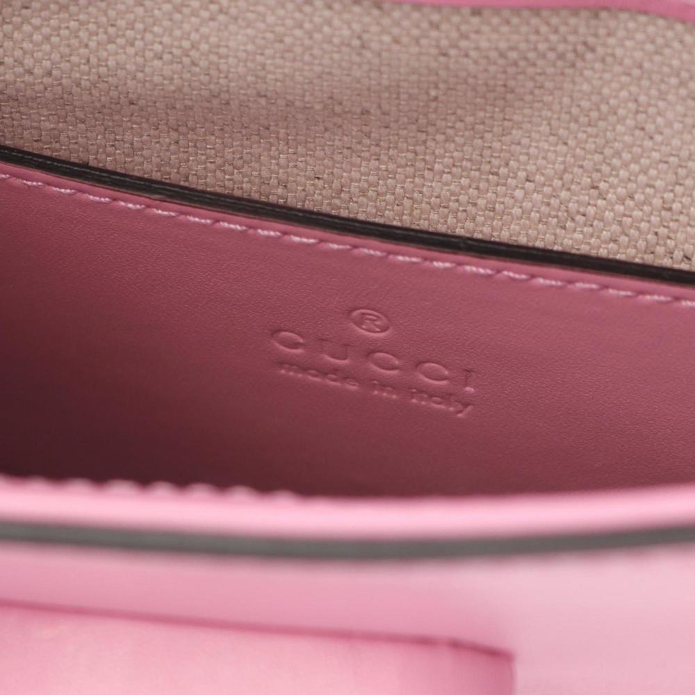 GUCCI Bamboo Handbag Leather Women's Pink 702106 - Picture 5 of 7